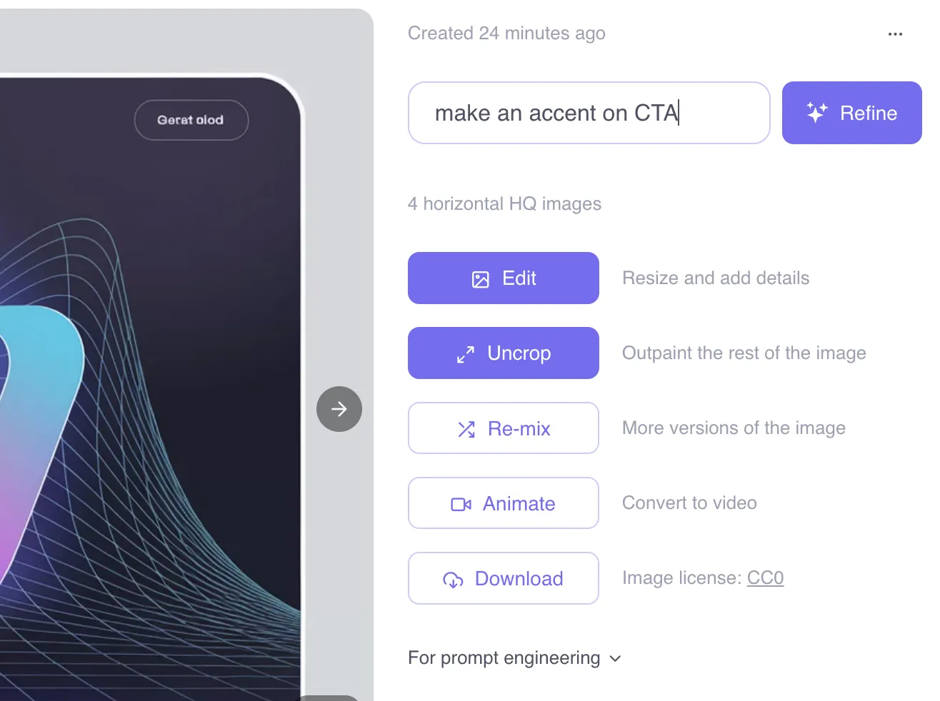 Using the refine field for edits