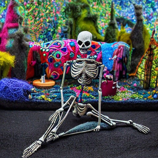 Tim Burton skeleton | Free AI Art Generator