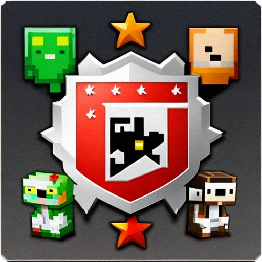 Minecraft rank logos on a website, pickaxe, shield or weapons | Free AI ...