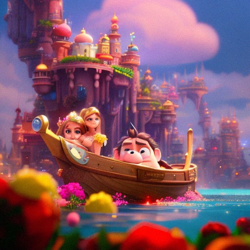 Rapunzel Ralph Wreck it Ralph, rapunzel, Pixar style art, undersea atmosphere, movie ...