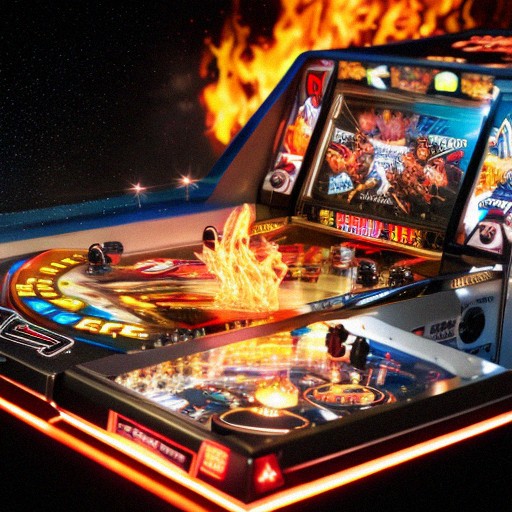 Graphical Pinball Machine Pinball machine display graphic that says