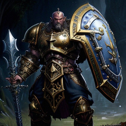 Sheild Goliath Goliath paladin with shield and warhammer | Free AI Art Generator