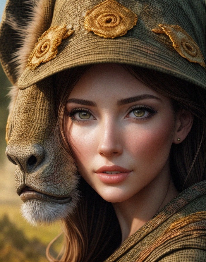 baranova AI Art Generator: Anastasia Baranova on a safari in africa highly detailed, atmospheric, trending on artstation artgerm, deviant art, octane, epic scene, masterpiece artwork, complex art, matte painting movie poster, golden ratio,