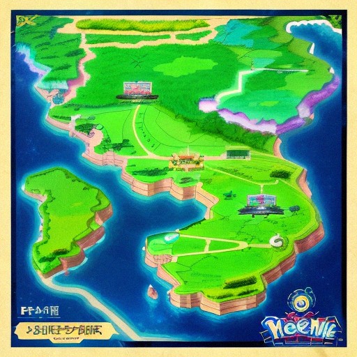 A pokemon region map for pokemon game | Free AI Art Generator