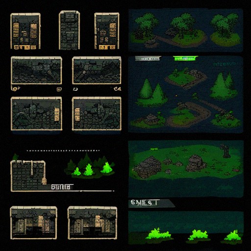 Spite Map Make sprite sheet for complete 2d apocalyse map which map building wall ...