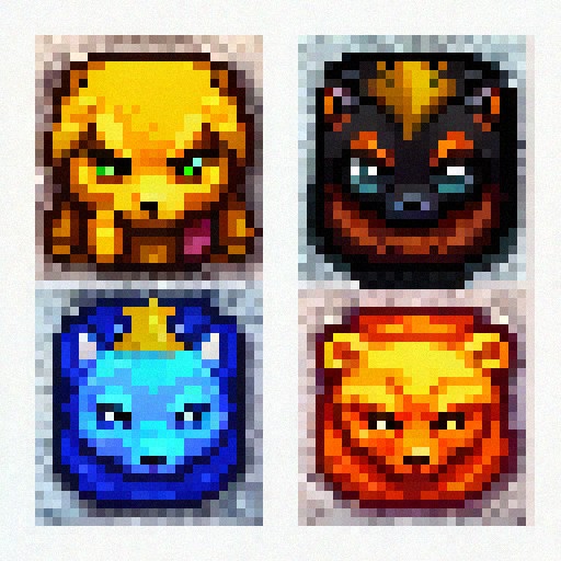 Minecraft ranks + icons 16x16. One for simple player, kitsune, qilin ...