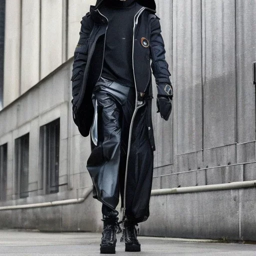 Ai Art Generator: cyberpunk techwear streetwear look and clothes, we ...