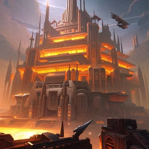 Ai Art Generator: Warhammer 40k Imperial Palace on Terra, moody ...