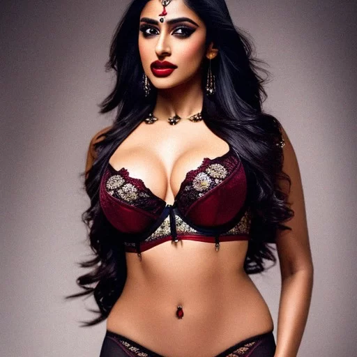 AI Art Generator Busty indian woman as a vampire in tight