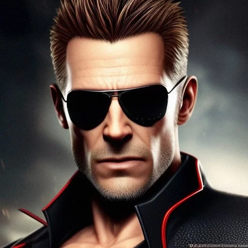 i was screwing around and asked AI to generate a picture of Krauser,he  reminds me more of Wesker but this would be a cool look for him in the  remake ngl 