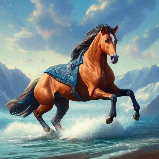 AI Art Generator: Horse made out of water