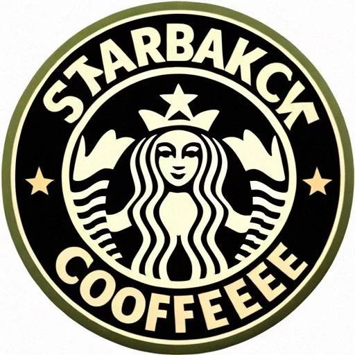 Ai Art Generator: Starbuck logo with instinct lightning in middle, the ...