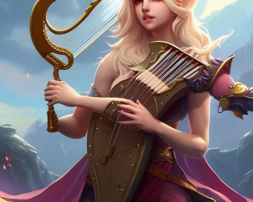 10. "Handsome Male Bard with a Golden Lyre" - wide 2