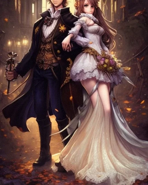 victorian anime couple