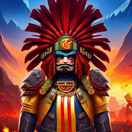 AI Art Generator: Angry chief Roblox gfx