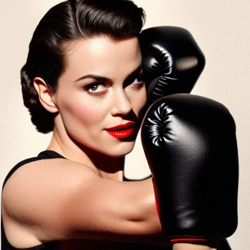 Ai Art Generator: 1950s hollywood actor and actress boxing gloves