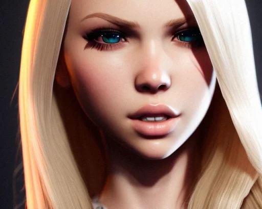 Ai Art Generator Photograph Blonde Woman Photorealistic Daz 3d