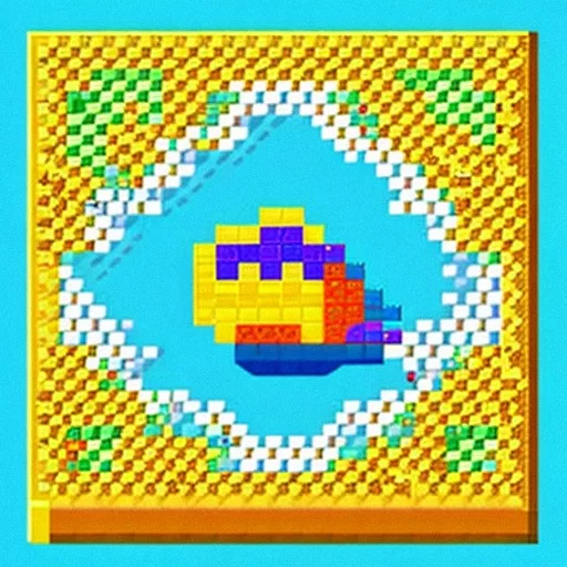 AI Art Generator: 32x32 pixel art sanrio hello kitty grid