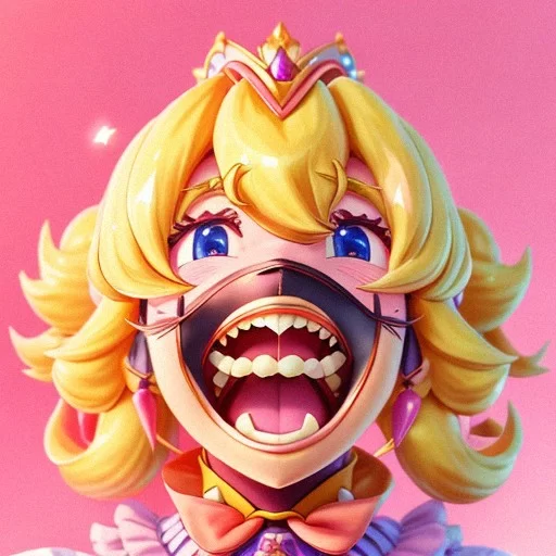 Ai Art Generator Princess Peach Sticking Out Her Tongue