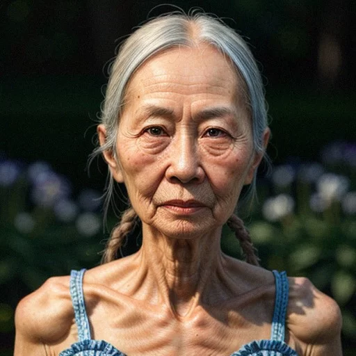 Ai Art Generator Anorexic Asian Granny Female