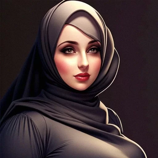 Ai Art Generator Hijab Curvywoman Body