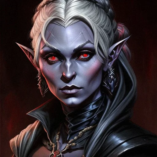 Ai Art Generator: A beautiful female drow dark elf arcane huntress ...