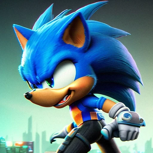 AI Art Generator: Sonic correndo contra o papa leguas e o flash