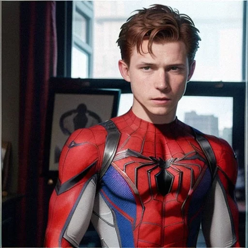 Ai Art Generator A Photo Of Tom Holland As Spiderman Where You Can See