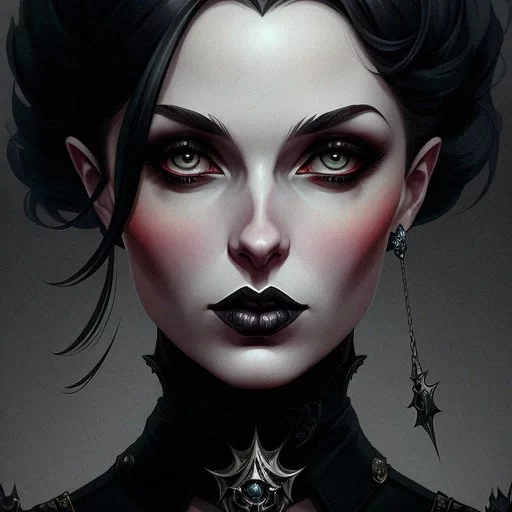 AI Art: Goth office lady by @Starborn King