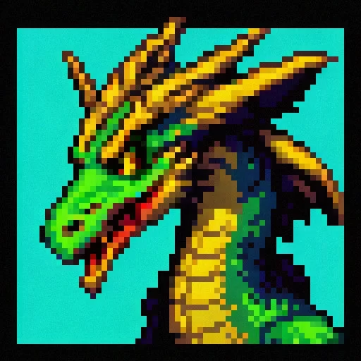 Pixilart - dragon 32x32 by RadenPagam