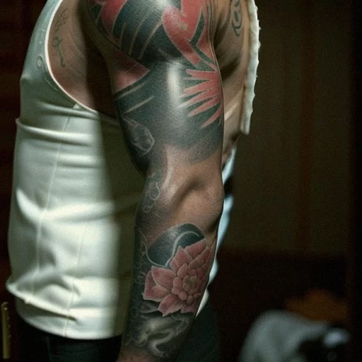 AI Art Generator: Full sleeve japanese traditional tattoo yakuza