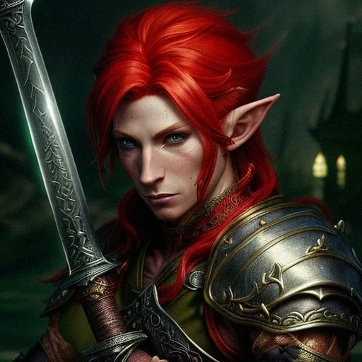 Red Hair Male Elf   AI Generated Artwork   NightCafe Creator